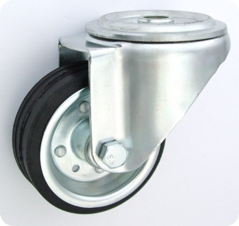 KOŁO METAL-GUMA 80MM OBUDOWA Z OTWOREM 8 UN