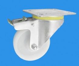 KOŁO Z TWORZYWA 100MM OBUDOWA SKRĘTNA+HAMULEC 15BH UN