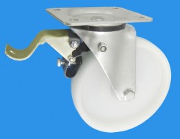 KOŁO Z TWORZYWA 200MM OBUDOWA SKRĘTNA+HAMULEC 65BH UN