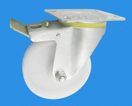 KOŁO Z TWORZYWA OBUDOWA 125MM SKRĘTNA+HAMULEC 25BH UN