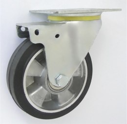 KOŁO ALUMINIUM-GUMA 160MM OBUDOWA SKRĘTNA WZMOCNIONA A42GW UN