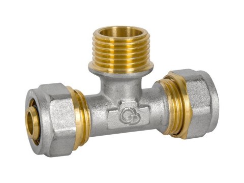 TRÓJNIK PEX-AL-PEX CHROM 1/2-16*16 CHŁOPCZYK DIAMOND