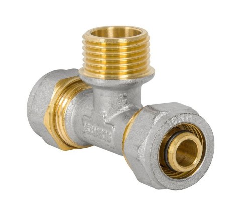 TRÓJNIK PEX-AL-PEX CHROM 1/2-16*16 CHŁOPCZYK DIAMOND