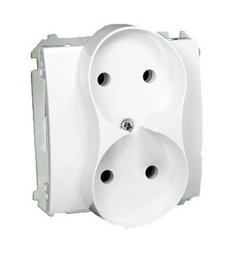 BASIC MODUŁ GNIAZDO 2-KROTNE B/U 16A SIMON