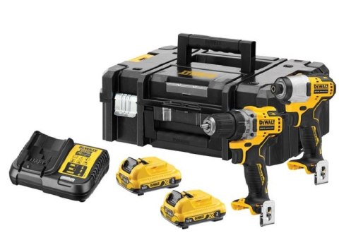 ZESTAW XR 12V DCD701 + DCF801 2*3.0 AH DEWALT