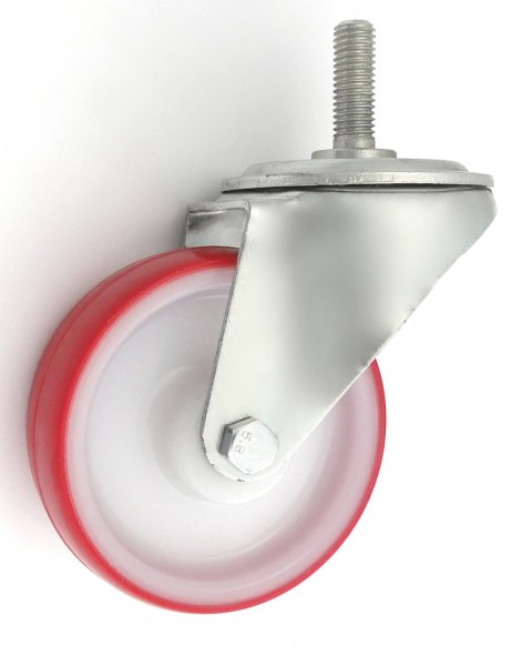 KOŁO TWORZYWO+POLIURETAN 100MM OBUDOWA Z TRZPIENIEM 14BC*M12 ZABI