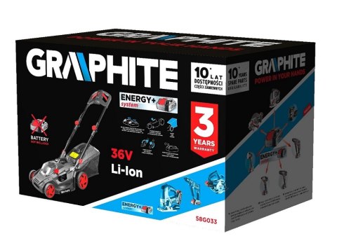 KOSIARKA AKUMULATOROWA ENERGY+, 36V 400MM GRAPHITE