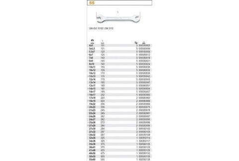 KLUCZ PŁASKI DWUSTRONNY 24X26MM BETA