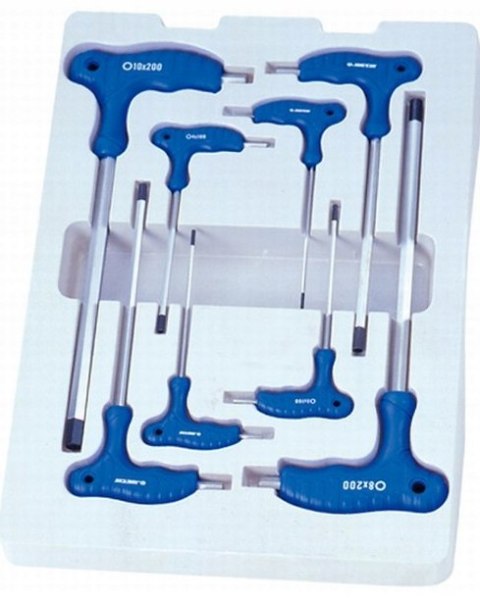 ZESTAW IMBUSÓW 8 SZT.1195 HEX 2-10MM, Z UCHWYT T STOJAK KING TONY