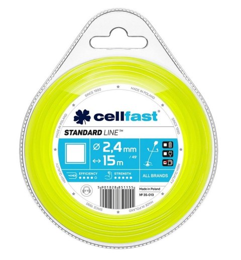 ŻYŁKA DO WYKASZARKI KWADRAT 2.4MM 15M CELL-FAST