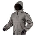 KURTKA SOFTSHELL Z KAPTUREM ODPINANYM, ROZMIAR L NEO