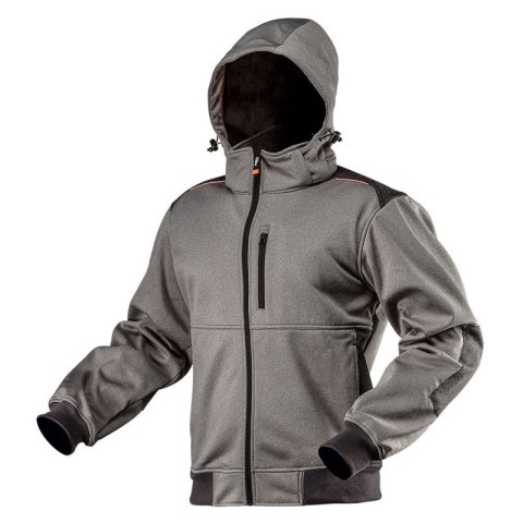 KURTKA SOFTSHELL Z KAPTUREM ODPINANYM, ROZMIAR L NEO