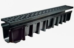 ODWODNIENIE LINIOWE 1000*148 KANAŁ Z KRATĄ PP A15 CZARNY UN