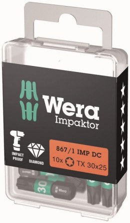 BIT, GROT, KOŃCÓWKA TORX DIAMENTOWY IMPAKTOR T30 X 25MM WERA
