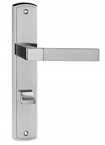 KLAMKA BETA DŁUGI SZYLD 72MM ŁAZIENKOWA WC NIKIEL UN