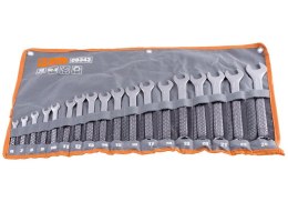 KOMPLET KLUCZY PŁASKO-OCZKOWYCH SATYNOWYCH 6-24MM, 18 ELE. UN