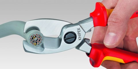 NOŻYCE DO KABLI IZOLOWANE PODWÓJNE OSTRZE 200MM KNIPEX