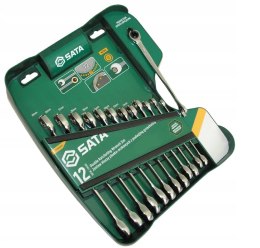 ZESTAW KLUCZY PŁASKO-OCZKOWYCH Z PODWÓJNĄ GRZECHOTKĄ 12SZT UN