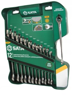 ZESTAW KLUCZY PŁASKO-OCZKOWYCH Z PODWÓJNĄ GRZECHOTKĄ 12SZT UN