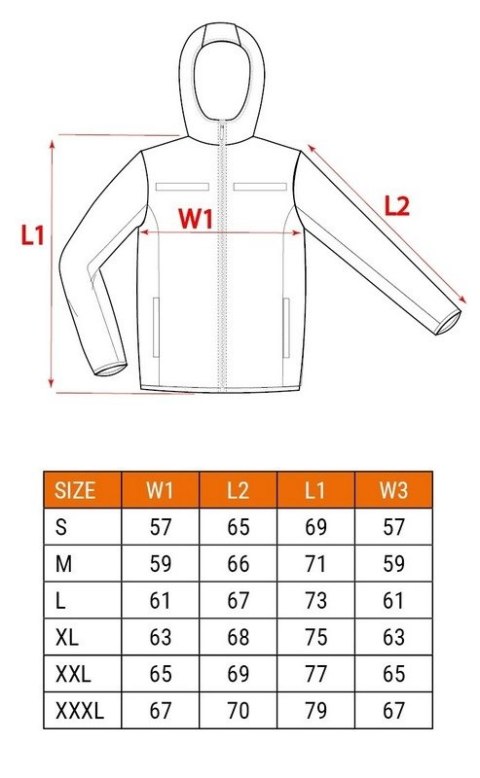 KURTKA SOFTSHELL Z KAPTUREM POMARAŃCZOWA, ROZMIAR S NEO
