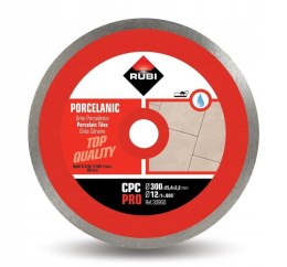 TARCZA DIAMENTOWA DO GRESU PORCELANOWEGO, OBRZEŻE CIĄGŁE CPC RUBI