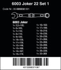 ZESTAW KLUCZY PŁASKO-OCZKOWYCH 6003 JOKER 22 SET 1, 22SZT. WERA