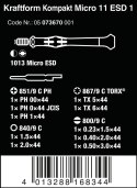 ZESTAW KRAFTFORM KOMPAKT MICRO 11 ESD 1, 11CZ. WERA