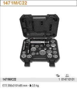 ZESTAW NARZĘDZI TŁOCZKÓW ZACISKÓW HAMULCOWYCH 22 EL. BETA