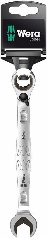 KLUCZ PŁASKO-OCZKOWY Z GRZECHOTKĄ JOKER SWITCH 15MM WERA