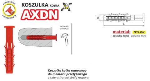 KOSZULKA RAMOWA WSZECHSTRONNA AXDN 10*110MM NYLON UN