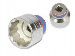 NASADKA KRÓTKA 12-KĄTNA CHROMOWANA 1/4'' 3/16'' 24MM KING TONY