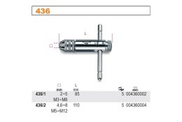 POKRĘTŁO DO GWINTOWNIKÓW Z MECHAN.ZAPADKOWYM M5-M12 BETA