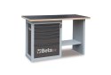 STÓŁ WARSZTATOWY Z SZAFKĄ Z SZEŚCIOMA SZUF. 5900/C59CG SZARY BETA