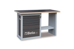 STÓŁ WARSZTATOWY Z SZAFKĄ Z SZEŚCIOMA SZUF. 5900/C59CG SZARY BETA
