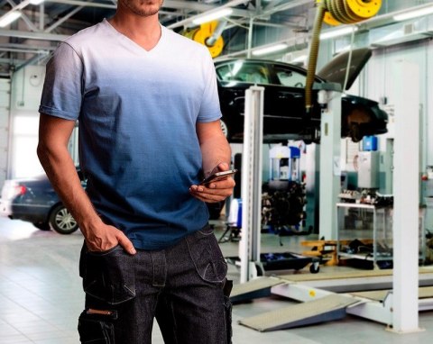 T-SHIRT CIENIOWANY DENIM, ROZMIAR L NEO