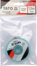 TAŚMA ROZLUTOWNICZA PLECIONKA MIEDZIANA 3.0MM*1.5M YATO