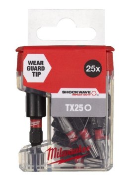 ZESTAW BITÓW TX25 25 EL. + UCHWYT MAG. 60MM MILWAUKEE