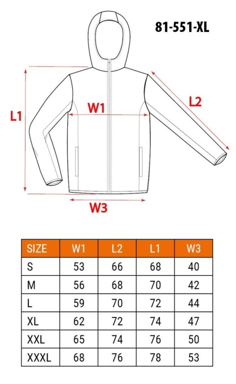 KURTKA SOFTSHELL Z KAPTUREM ODPINANYM, ROZMIAR XL NEO