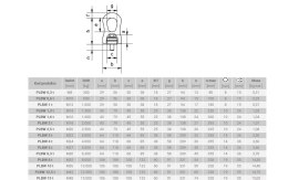 ŚRUBA Z UCHEM OBROTOWO-UCHYLNYM PLBW M16 1.6T UN