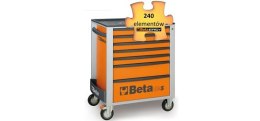WÓZEK NARZĘDZIOWY Z 7 SZUFLADAMI POMAR. C24S70+ 240 NARZĘDZI BETA