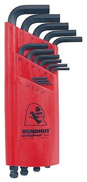 ZESTAW IMBUSÓW DŁUGICH Z KULKĄ 1,27-10MM, 15 CZ. BONDHUS