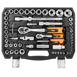 ZESTAW KLUCZY NASADOWYCH 1/2'',1/4'' 108 CZĘŚCI NEO