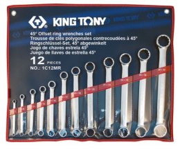 ZESTAW KLUCZY OCZKOWYCH PROSTYCH 6 - 32MM, 12CZ. ETUI KING TONY