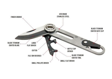 NÓZ WIELOFUNKCYJNY TRUE UTILITY ZESTAW MINIMALIST, 7W1 NEO