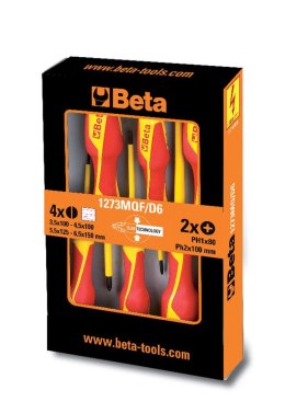 ZESTAW WKRĘTAKÓW WĄSKICH W IZOLACJI 1000V, 6SZT. BETA