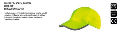 NEO CZAPECZKA Z DASZKIEM, ROBOCZA, ŻÓŁTA NEO
