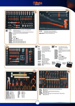 WÓZEK NARZĘDZIOWY Z 7 SZUFLADAMI POMAR. C24EH7O+343 NARZĘDZI BETA