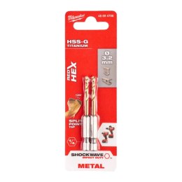 WIERTŁO DO METALU HSS-G TIN 3.2MM 2 SZT. MILWAUKEE