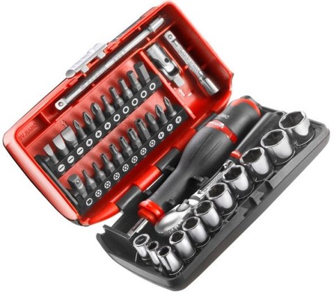 ZESTAW NASADEK 1/4'' 5,5-14MM, 6-KĄTNE, KASETA FACOM