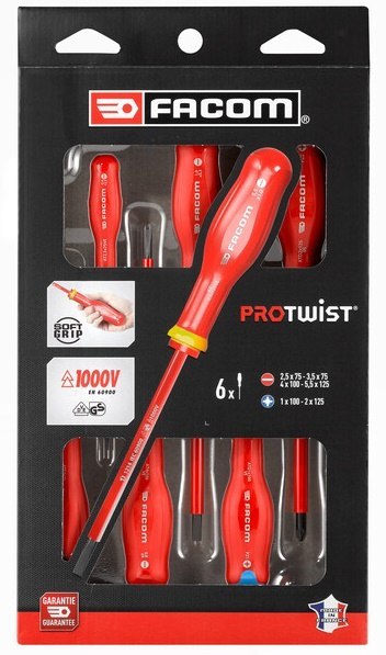 ZESTAW WKRĘTAKÓW PROTWIST 2 SLIM BORNE, 6SZT. FACOM